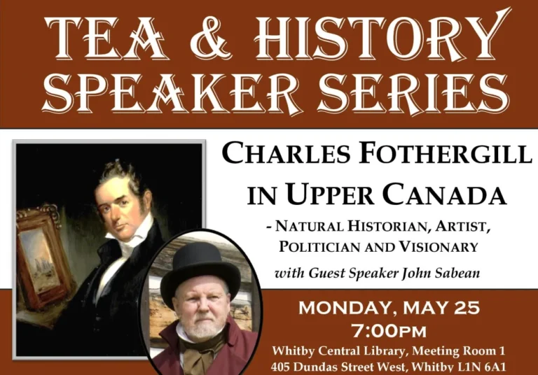 whitby hosting charles fothergill event