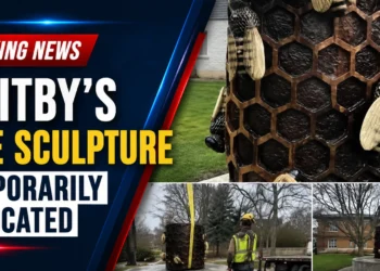 Whitby’s Hive Sculpture Temporarily Relocated