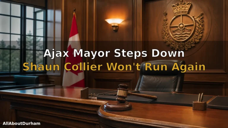 Ajax Mayor Shaun Collier Announces He Will Not Seek Re-Election After Eight Years