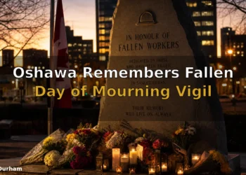 Day of Mourning Vigil Held in Oshawa to Honour Fallen and Injured Workers