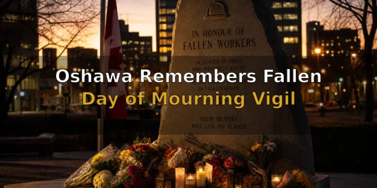 Day of Mourning Vigil Held in Oshawa to Honour Fallen and Injured Workers