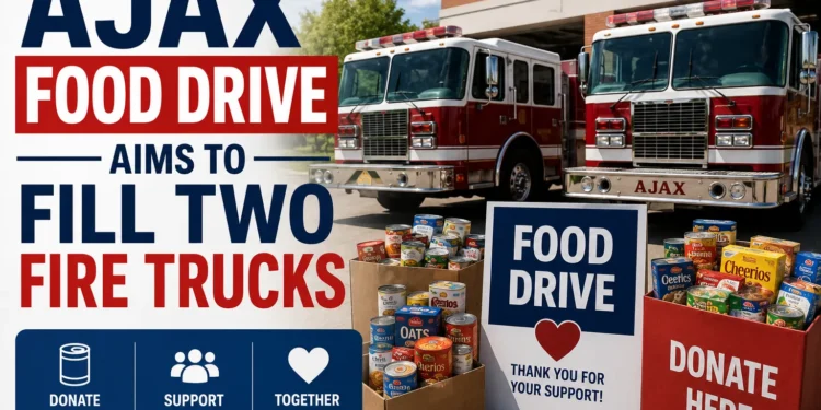 Ajax Food Drive Aims to Fill Two Fire Trucks food drive