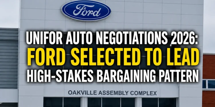 Unifor Auto Negotiations 2026: Ford Selected to Lead High-Stakes Bargaining Pattern ford selected to lead