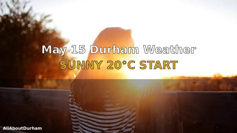 May 15 Durham Weather 2026: Sunny Skies and 20°C Start to Victoria Day Long Weekend