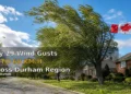 May 29 Wind Gusts Up to 60 km/h Across Durham Region