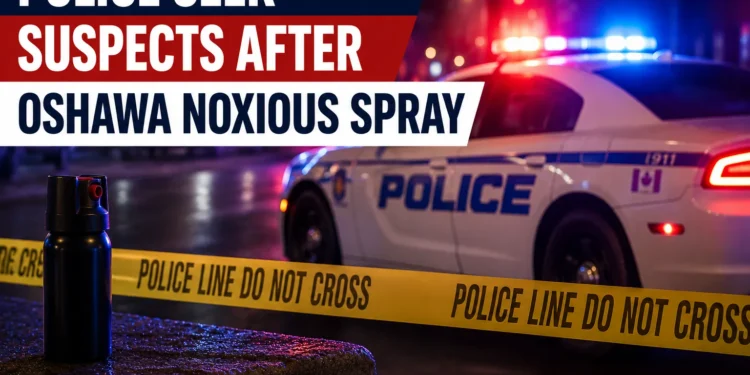 Police Seek Suspects After Oshawa Noxious Spray oshawa noxious