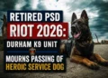 Retired PSD Riot 2026: Durham K9 Unit Mourns Passing of Heroic Service Dog ritired psd riot