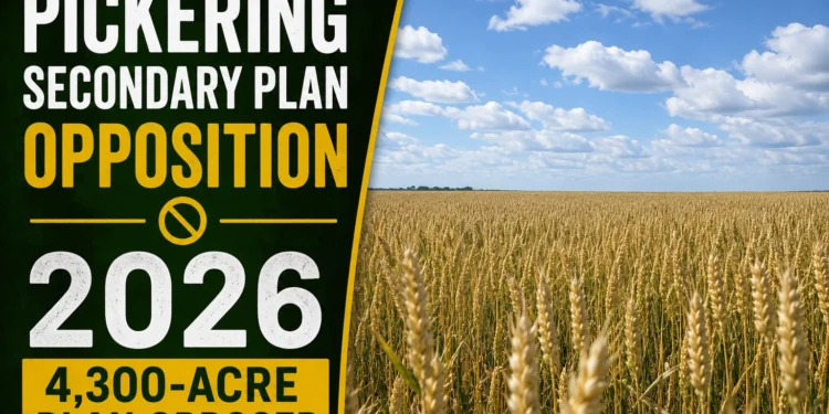 Pickering Secondary Plan Opposition 2026: Environmental coalitions challenge council’s 4,300-acre agricultural development vote secondary plan