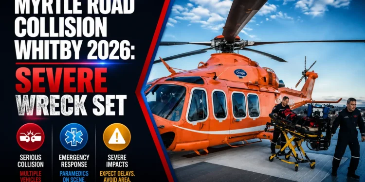 Myrtle Road Collision Whitby 2026: Multi-agency response deployed after horrific northern crash ejects victim into tree canopy severe wreck set