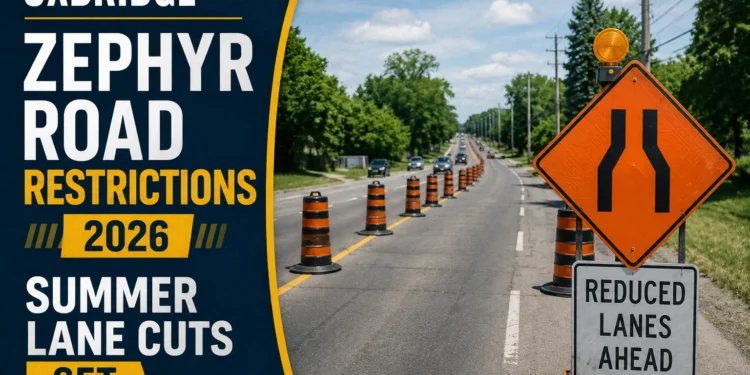 Uxbridge Zephyr Road Restrictions 2026: Region mandates multi-zone lane reductions for aggressive pavement rehabilitation zephyr road