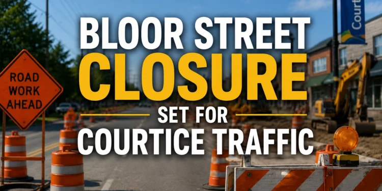 bloor street closure set for courtice traffic