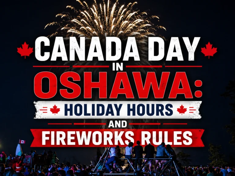 canada day in oshawa holiday hours and fireworks rules