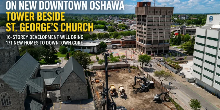 Construction downtown Oshawa