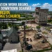 Foundation Work Begins on New Downtown Oshawa Tower Beside St. George's Church Construction downtown Oshawa