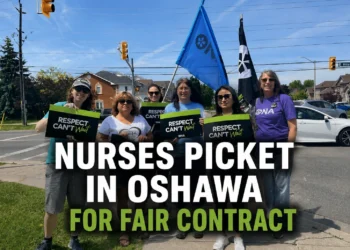 Nurses Picket in Oshawa Seeking Better Pay and Working Conditions nurses picket in oshawa for fair contract