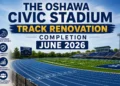 oshawa civic stadium track renovation completion june 2026