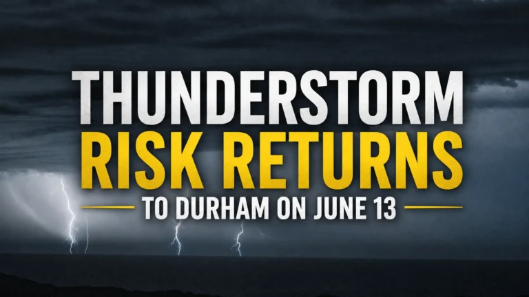 thunderstorm risk returns to durham on june 13