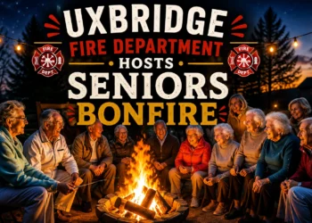 Uxbridge Fire Department Hosts Seniors Month Bonfire Event uxbridge fire department hosts seniors bonfire