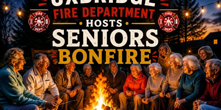 uxbridge fire department hosts seniors bonfire