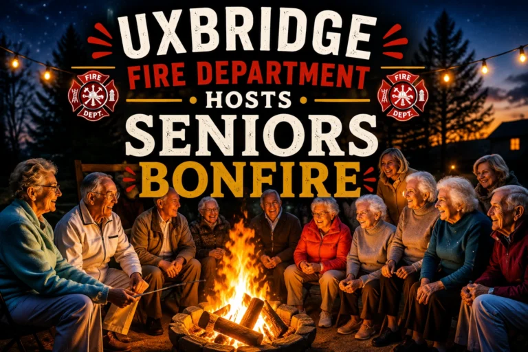 uxbridge fire department hosts seniors bonfire