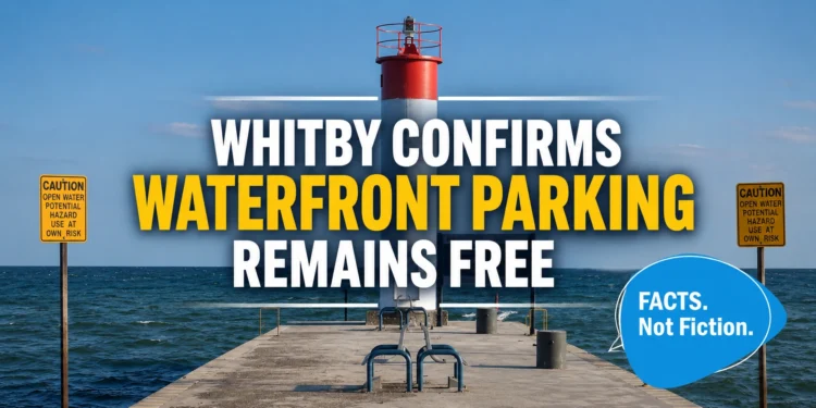 whitby confirms waterfront parking remains free