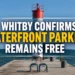 whitby confirms waterfront parking remains free