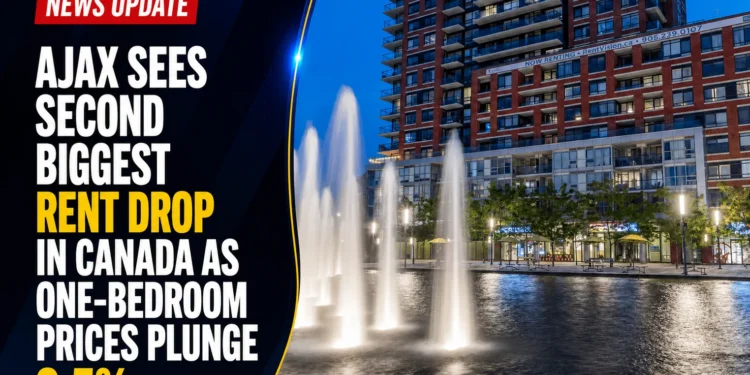 Ajax Sees Second Biggest Rent Drop in Canada as One-Bedroom Prices Plunge 9.5% ajax rent drop canada