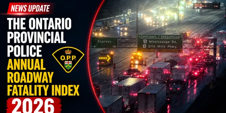 The Ontario Provincial Police Annual Roadway Fatality Index 2026 annual roadway