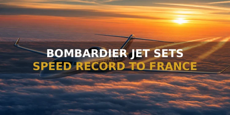 Mississauga-Built Bombardier Jet Sets Speed Record On Canada To France Flight Mississauga-Built Bombardier Jet Sets Speed Record On Canada To France Flight