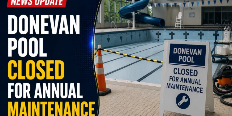 donevan pool closed for maintenance