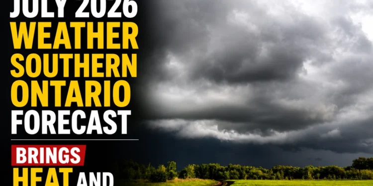 july 2026 weather southern ontario forecast heat and storms