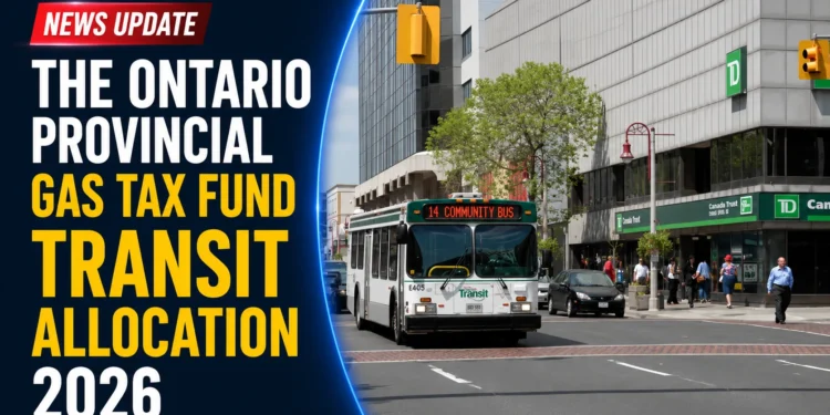 The Ontario Provincial Gas Tax Fund Transit Allocation 2026 ontario provincial gas tax fund