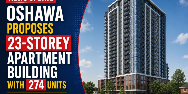 Oshawa Proposes 23-Storey Apartment Building With 274 Units on Athol Street oshawa 23 storey apartment 274 units