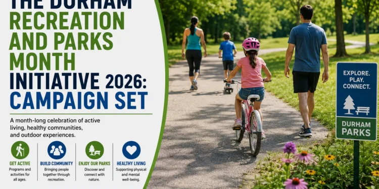 The Durham Recreation and Parks Month Initiative 2026: Regional health officials launch multi-city passport challenge and cycling campaign parks month