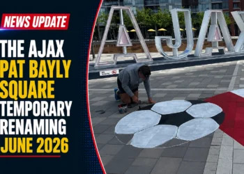 The Ajax Pat Bayly Square Temporary Renaming June 2026 pat bayly