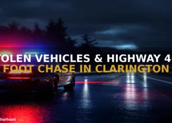 Stolen Vehicles And Highway 401 Foot Chase Keep Clarington Police Busy