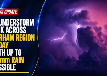 thunderstorm risk durham region today
