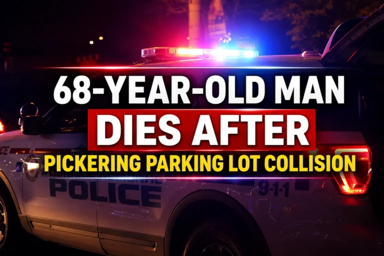 68 year old man dies after pickering parking lot collision