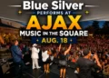 blue silver performs at ajax music in the square aug. 18