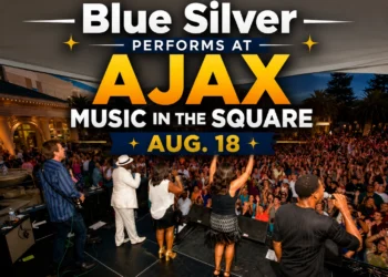blue silver performs at ajax music in the square aug. 18