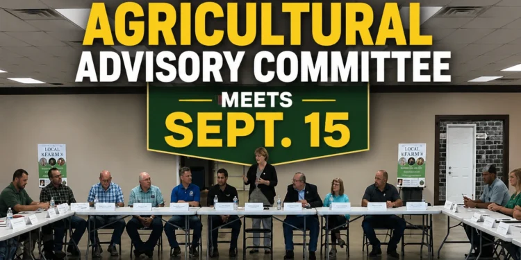 durham agricultural advisory committee meets sept. 15