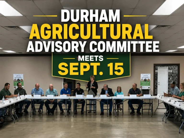 durham agricultural advisory committee meets sept. 15