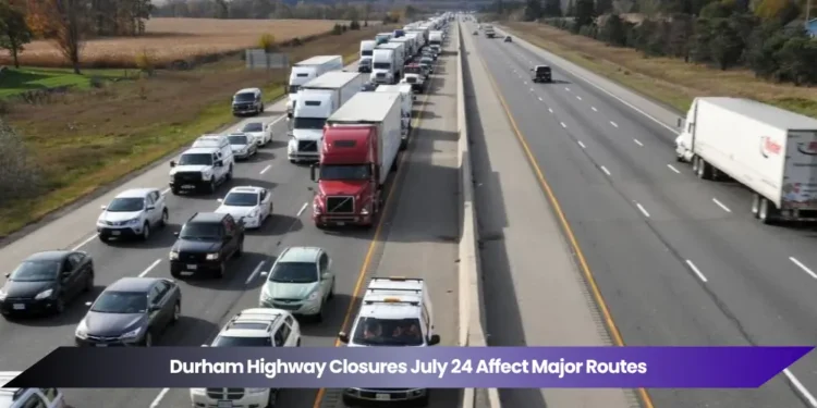 durham highway closures july 24 affect major routes