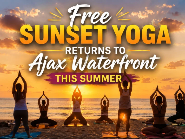 free sunset yoga returns to ajax waterfront this summer