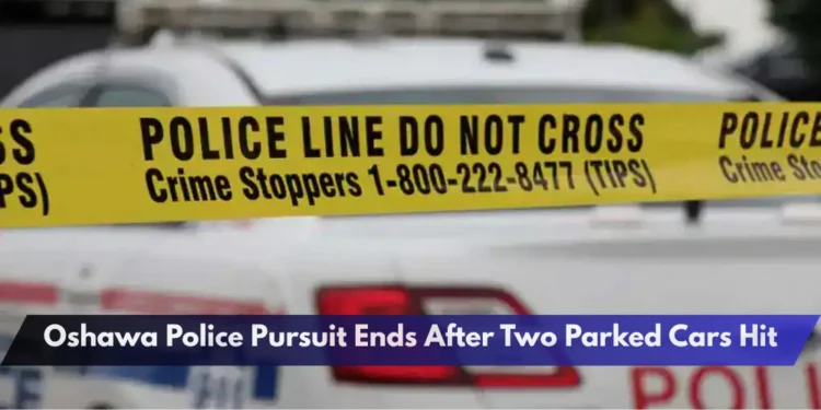 Oshawa Police Pursuit Ends After Two Parked Cars Hit Oshawa Police Pursuit Ends After Two Parked Cars Hit