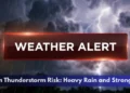 Durham Thunderstorm Risk: Heavy Rain and Strong Winds Durham Thunderstorm Risk: Heavy Rain and Strong Winds