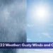 Durham July 22 Weather: Gusty Winds and Clearing Skies