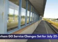 Durham GO Service Changes Set for July 25-26