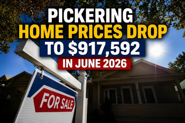 pickering home prices drop to $917,592 in june 2026