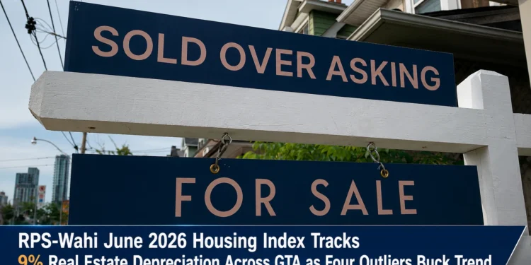 RPS-Wahi June 2026 Housing Index Tracks 9% Real Estate Depreciation Across GTA as Four Outliers Buck Trend rps